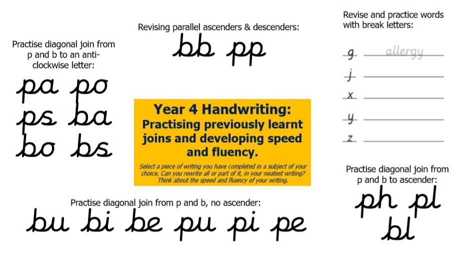 Handwriting 6 Y4